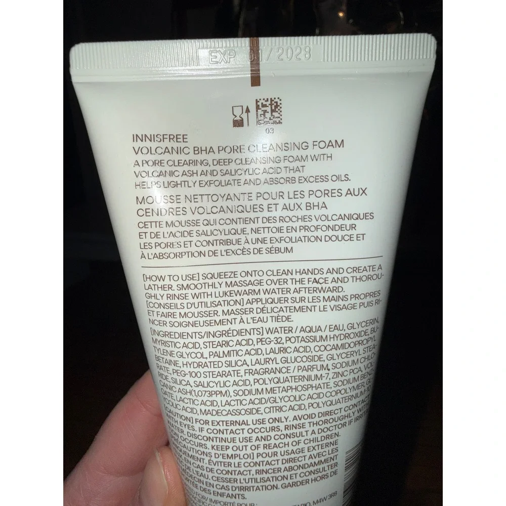 Innisfree Volcanic BHA Pore Cleansing‎ Foam Facial Wash 150ml 5.07 Fl Oz